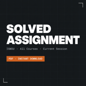 Ignou Assignments